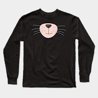 Kitty cat smile , Funny idea for mom, for women, for cat lover Long Sleeve T-Shirt